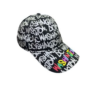 NWT Robin Ruth Washington DC Graffiti Ball Cap Hat Baseball Hook & Loop